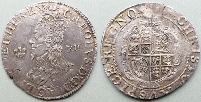 Charles I, Aberystwyth mint shilling 1638-42 Charles I, Aberystwyth mint shilling 1638-42